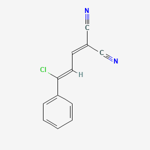 molecular formula C12H7ClN2 B12078202 Propanedinitrile, 2-(3-chloro-3-phenyl-2-propen-1-ylidene)- 