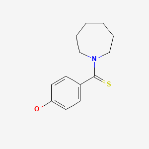 molecular formula C14H19NOS B1207822 1-氮杂环戊基-(4-甲氧基苯基)甲硫酮 