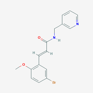 molecular formula C16H15BrN2O2 B1207823 (E)-3-(5-bromo-2-methoxyphenyl)-N-(pyridin-3-ylmethyl)prop-2-enamide 