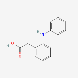 molecular formula C14H13NO2 B1207824 2-Anilinophenylacetic acid CAS No. 70172-33-7