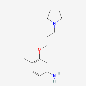 4-Methyl-3-(3-(pyrrolidin-1-yl)propoxy)aniline