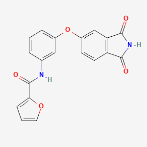 molecular formula C19H12N2O5 B1207828 N-[3-[(1,3-dioxo-5-isoindolyl)oxy]phenyl]-2-furancarboxamide 