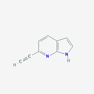 molecular formula C9H6N2 B120783 6-乙炔基-1H-吡咯并[2,3-b]吡啶 CAS No. 145901-16-2