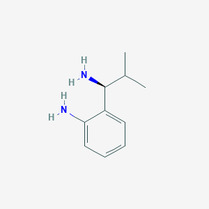 molecular formula C10H16N2 B12078301 Benzenemethanamine, 2-amino-alpha-(1-methylethyl)-, (alphaS)- CAS No. 574739-93-8