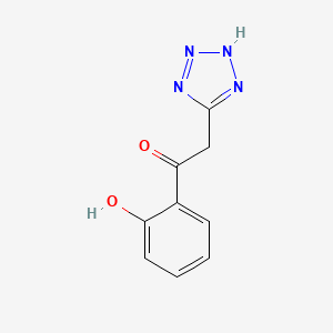 molecular formula C9H8N4O2 B1207834 1-(2-hydroxyphenyl)-2-(2H-tetrazol-5-yl)ethanone CAS No. 60723-60-6