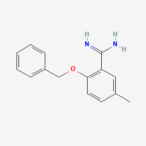 2-(Benzyloxy)-5-methylbenzene-1-carboximidamide