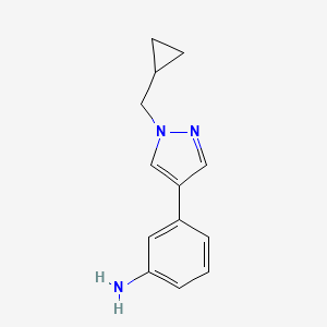 3-(1-(Cyclopropylmethyl)-1H-pyrazol-4-yl)aniline