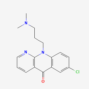 molecular formula C17H18ClN3O B1207846 10-(3-Dimethylaminopropyl)-7-chlorobenzo(b)(1,8)naphthyrid-5-one CAS No. 28907-44-0