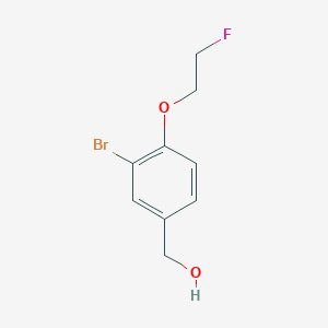 molecular formula C9H10BrFO2 B12078475 (3-Bromo-4-(2-fluoroethoxy)phenyl)methanol 