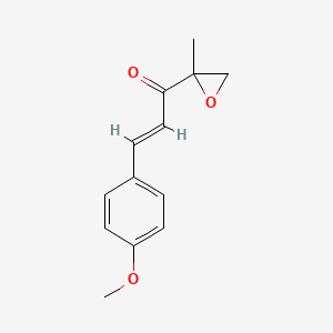 molecular formula C13H14O3 B12078497 (E)-3-(4-methoxyphenyl)-1-(2-methyloxiran-2-yl)prop-2-en-1-one 