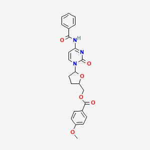 [5-(4-Benzamido-2-oxopyrimidin-1-yl)oxolan-2-yl]methyl 4-methoxybenzoate