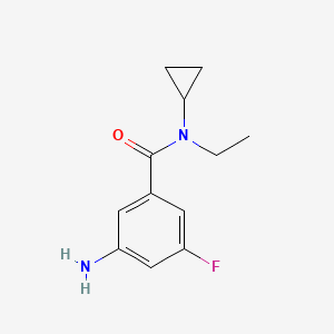 molecular formula C12H15FN2O B12078742 3-Amino-N-cyclopropyl-N-ethyl-5-fluorobenzamide 