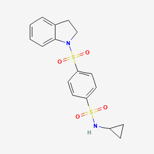 molecular formula C17H18N2O4S2 B1207876 N-cyclopropyl-4-(2,3-dihydroindol-1-ylsulfonyl)benzenesulfonamide 