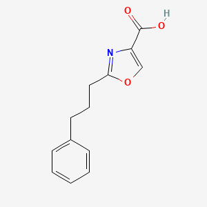 molecular formula C13H13NO3 B12078768 2-(3-Phenylpropyl)-1,3-oxazole-4-carboxylic acid 