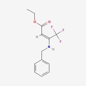 molecular formula C13H14F3NO2 B12078822 (E)-Ethyl 3-(benzylamino)-4,4,4-trifluorobut-2-enoate 