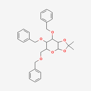 2,2-dimethyl-6,7-bis(phenylmethoxy)-5-(phenylmethoxymethyl)-5,6,7,7a-tetrahydro-3aH-[1,3]dioxolo[4,5-b]pyran