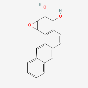 molecular formula C18H14O3 B1207887 3,4-Dihydroxy-1,2-epoxy-1,2,3,4-tetrahydrobenz(a)anthracene CAS No. 64551-89-9