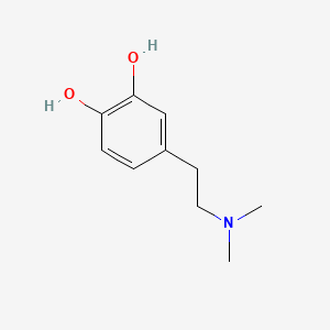 molecular formula C10H15NO2 B1207889 N,N-二甲基多巴胺 CAS No. 21581-37-3