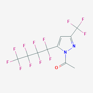 molecular formula C10H4F12N2O B12078891 1-Acetyl-5-(nonafluorobutyl)-3-(trifluoromethyl)-1H-pyrazole 