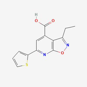 3-Ethyl-6-(thiophen-2-yl)isoxazolo[5,4-b]pyridine-4-carboxylic acid