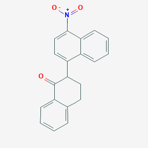 molecular formula C20H15NO3 B12078951 4-Nitro-3',4'-dihydro-[1,2'-binaphthalen]-1'(2'H)-one 