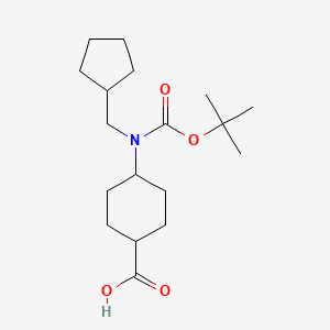 (1r,4r)-4-((Tert-butoxycarbonyl)(cyclopentylmethyl)amino)cyclohexanecarboxylic acid