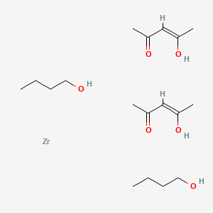 molecular formula C18H36O6Zr B12079027 Zirconium DI-N-butoxide (bis-2,4-pentanedionate) CAS No. 62905-51-5