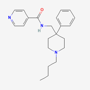B1207906 1-Butyl-4-phenyl-4-isonicotinoylaminomethylpiperidine CAS No. 59455-24-2