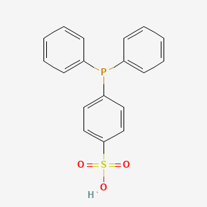 molecular formula C18H15O3PS B12079075 Benzenesulfonic acid, 4-(diphenylphosphino)- CAS No. 60421-69-4