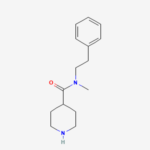 molecular formula C15H22N2O B12079128 N-methyl-N-(2-phenylethyl)piperidine-4-carboxamide 