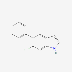 molecular formula C14H10ClN B12079191 6-chloro-5-phenyl-1H-indole 