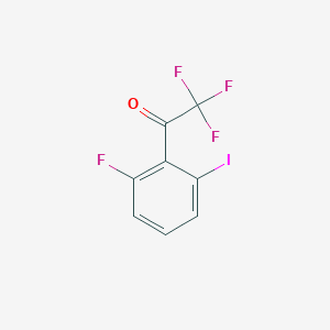 molecular formula C8H3F4IO B12079238 2,2,2-Trifluoro-1-(2-fluoro-6-iodo-phenyl)-ethanone CAS No. 1208077-50-2