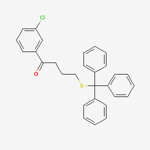 molecular formula C29H25ClOS B12079250 1-(3-Chlorophenyl)-4-(tritylsulfanyl)butan-1-one 