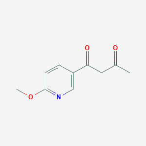 molecular formula C10H11NO3 B12079269 1-(6-Methoxypyridin-3-yl)butane-1,3-dione 