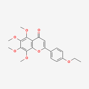 molecular formula C21H22O7 B1207930 2-(4-Ethoxyphenyl)-5,6,7,8-tetramethoxy-4H-1-benzopyran-4-one CAS No. 6967-24-4
