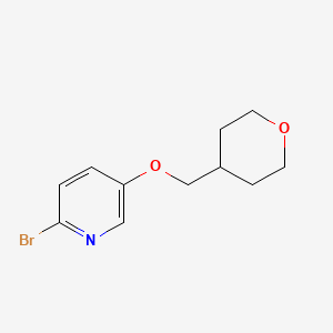 molecular formula C11H14BrNO2 B12079323 2-Bromo-5-[(oxan-4-yl)methoxy]pyridine 