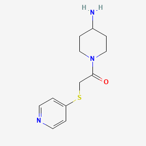 molecular formula C12H17N3OS B12079332 1-(4-Aminopiperidin-1-yl)-2-(pyridin-4-ylthio)ethan-1-one 