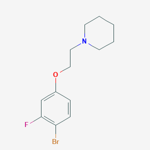 molecular formula C13H17BrFNO B12079337 1-[2-(4-Bromo-3-fluorophenoxy)ethyl]piperidine 