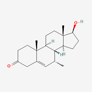molecular formula C20H30O2 B1207935 Androst-5-en-3-one, 17-hydroxy-7-methyl-, (7alpha,17beta)- CAS No. 50880-57-4