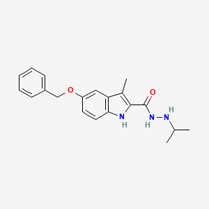 molecular formula C20H23N3O2 B1207936 1-(2-(3-Methyl-5-benzyloxyindolyl)carbonyl)-2-isopropyl hydrazide CAS No. 61905-84-8