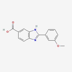 molecular formula C15H12N2O3 B12079370 2-(3-Methoxyphenyl)-1H-benzimidazole-5-carboxylic acid CAS No. 905403-96-5