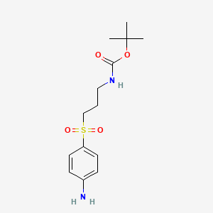 molecular formula C14H22N2O4S B12079372 tert-Butyl (3-((4-aminophenyl)sulfonyl)propyl)carbamate 