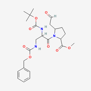 Methyl (2S)-1-[(S)-3-(Cbz-amino)-2-(Boc-amino)propanoyl]-5-(2-oxoethyl)pyrrolidine-2-carboxylate