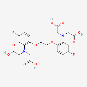 molecular formula C22H22F2N2O10 B1207940 2-[2-[2-[2-[bis(carboxymethyl)amino]-4-fluorophenoxy]ethoxy]-N-(carboxymethyl)-5-fluoroanilino]acetic acid CAS No. 85233-21-2