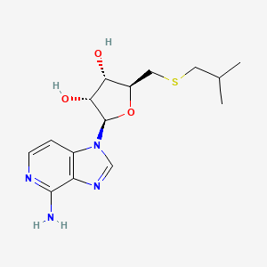 molecular formula C15H22N4O3S B1207944 1H-Imidazo(4,5-c)pyridin-4-amine, 1-(5-S-(2-methylpropyl)-5-thio-beta-D-ribofuranosyl)- CAS No. 67377-76-8