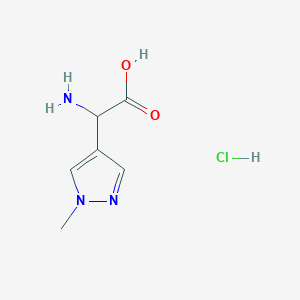 molecular formula C6H10ClN3O2 B12079449 2-Amino-2-(1-methyl-1H-pyrazol-4-yl)acetic acid hydrochloride 