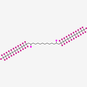 Hexatriacontane, 1,1,1,2,2,3,3,4,4,5,5,6,6,7,7,8,8,9,9,10,10,11,11,26,26,27,27,28,28,29,29,30,30,31,31,32,32,33,33,34,34,35,35,36,36,36-hexatetracontafluoro-13,24-diiodo-