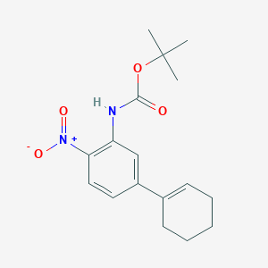 molecular formula C17H22N2O4 B12079456 5-(Cyclohex-1-en-1-yl)-2-nitroaniline, N-BOC protected CAS No. 1332765-76-0