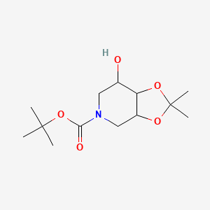 molecular formula C13H23NO5 B12079463 tert-butyl 7-hydroxy-2,2-dimethyl-4,6,7,7a-tetrahydro-3aH-[1,3]dioxolo[4,5-c]pyridine-5-carboxylate 