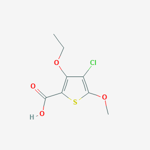 4-Chloro-3-ethoxy-5-methoxythiophene-2-carboxylic acid